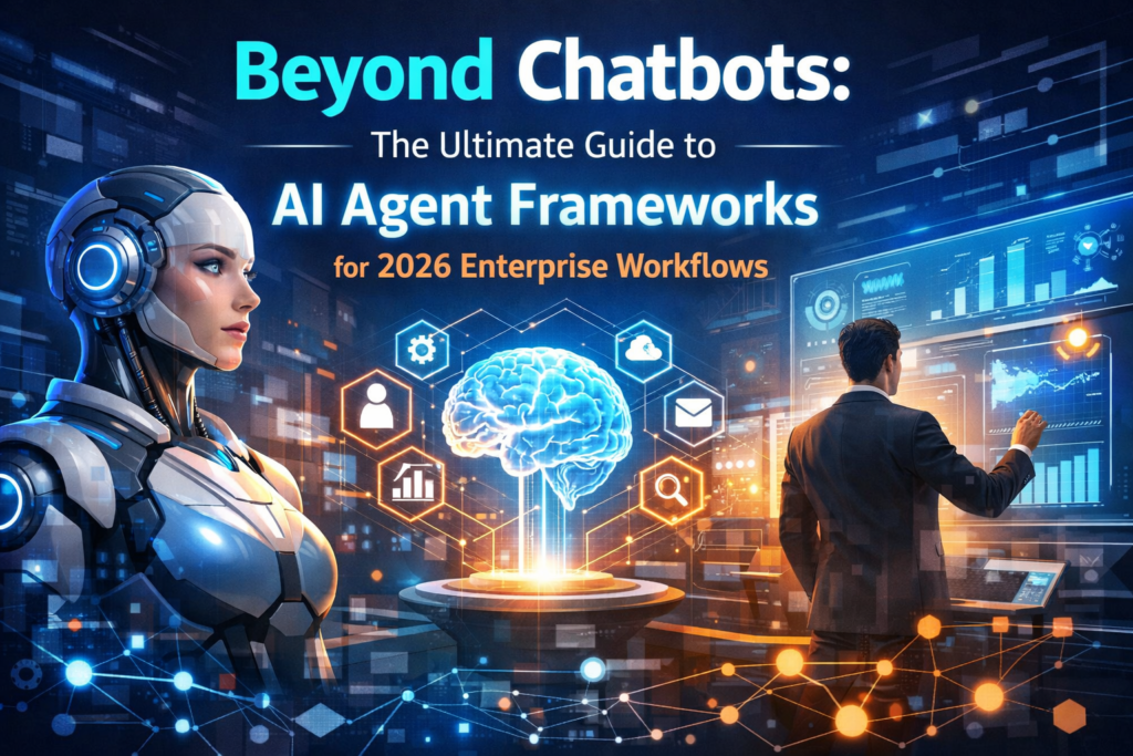 AI agent frameworks 2026 dashboard showing multi-agent orchestration for enterprise workflow automation